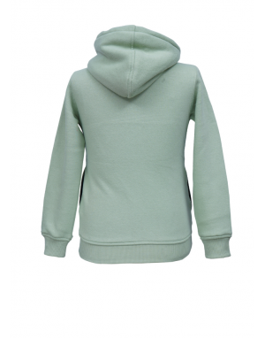 Girls Sweatshirt Printed design with zipper olive